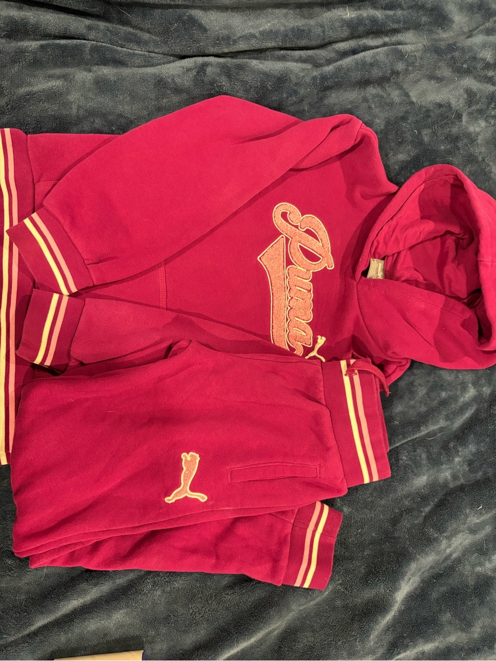 PUMA Kids' purple Hoodie & Jogger Set
